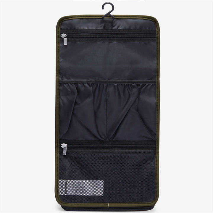 Beauty Case Impermeabile Unisex Verde Scuro con Design Appeso 3