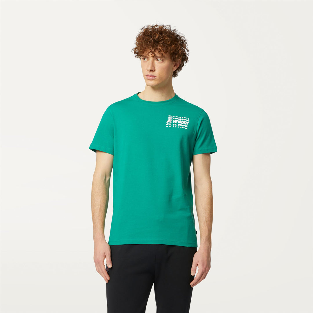 T-ShirtsTop Man ODOM MULTIPLE LETTERING T-Shirt GREEN Dressed Back (jpg Rgb)		