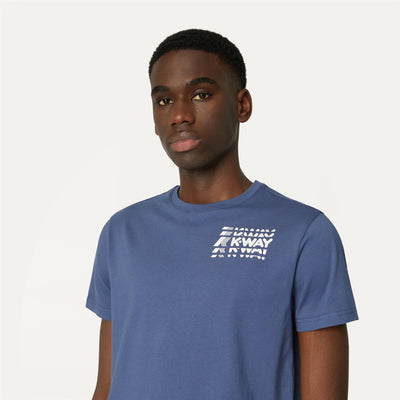 T-ShirtsTop Man ODOM MULTIPLE LETTERING T-Shirt BLUE INDIGO Detail Double				
