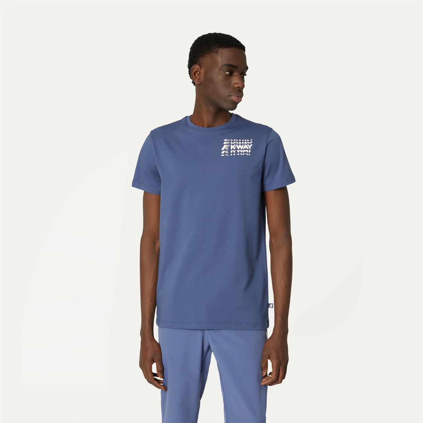 T-ShirtsTop Man ODOM MULTIPLE LETTERING T-Shirt BLUE INDIGO Dressed Back (jpg Rgb)		