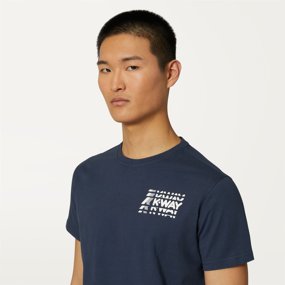 T-ShirtsTop Man ODOM MULTIPLE LETTERING T-Shirt BLUE DEPTH Detail Double				