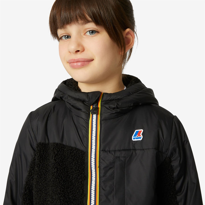Fleece Kid unisex P.  LE VRAI 3.0 NEIGE ORSETTO Jacket BLACK-BLACK PURE Detail Double				