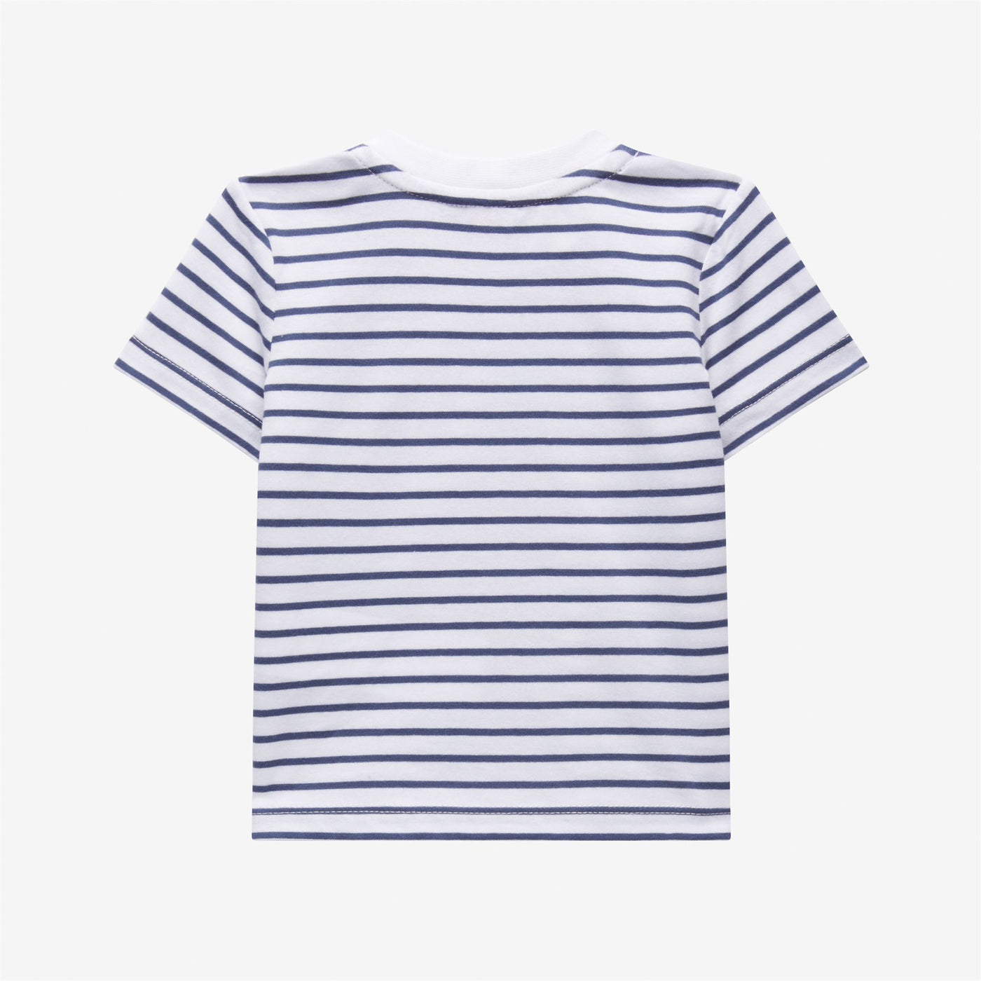 T-ShirtsTop Kid unisex E. PETE LOGO STRIPES T-Shirt WHITE - BLUE INDIGO Dressed Front (jpg Rgb)	