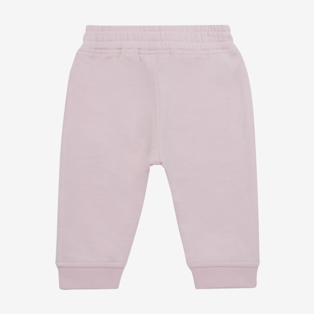 Pants Kid unisex E. MICK FLEECE Sport Trousers PINK ROSE Dressed Back (jpg Rgb)		