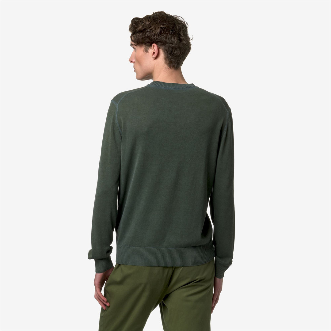 KNITWEAR Man BROU Pull  Over GREEN A-BLUE I Dressed Front Double		