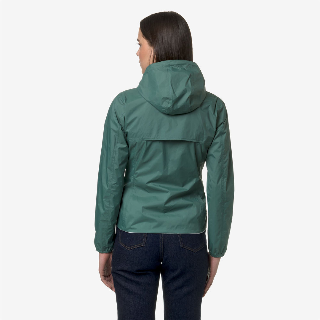 Jackets Woman LILY PLUS.2 DOUBLE Short GREEN P-WHITE Dressed Front Double		