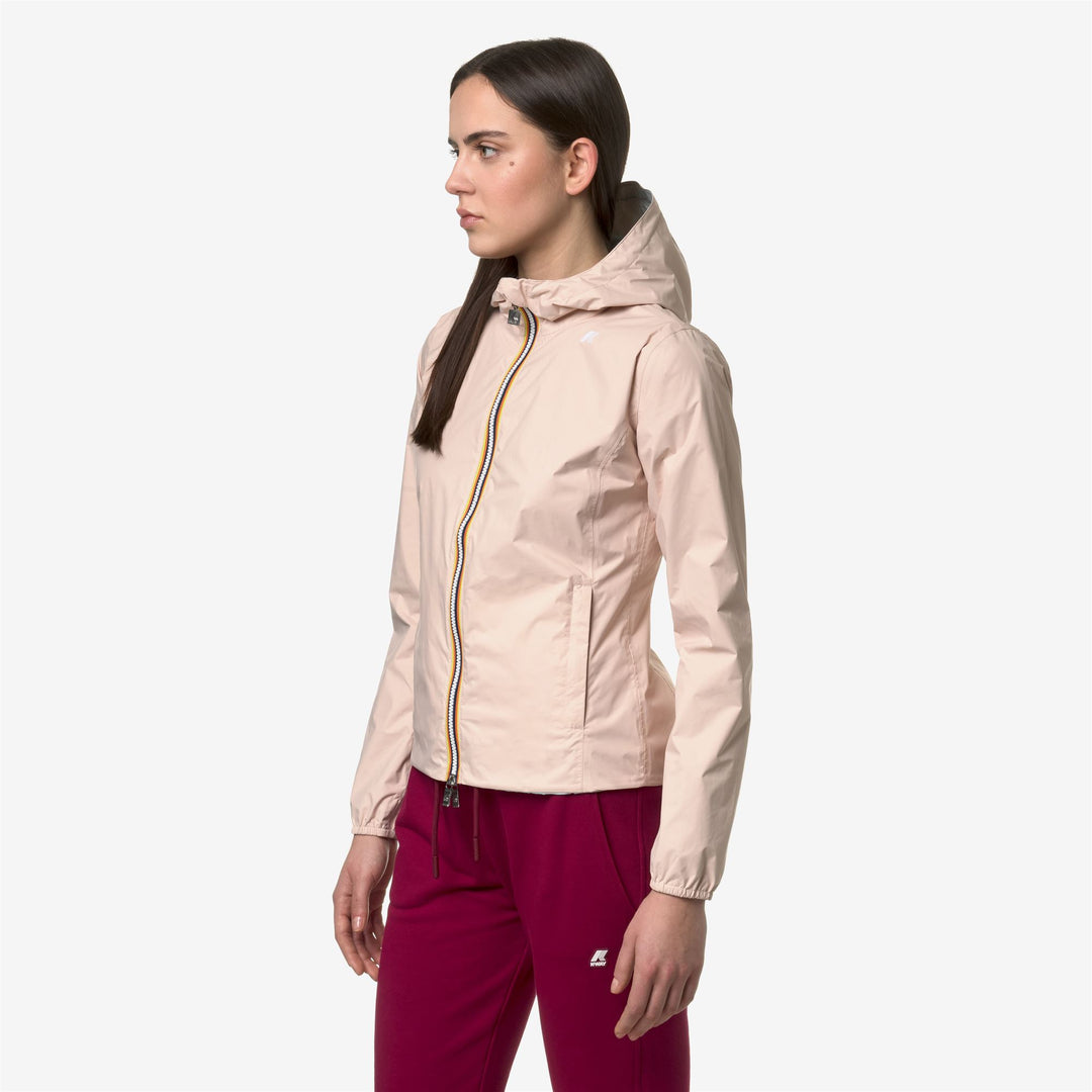 Jackets Woman LILY PLUS.2 DOUBLE Short PINK-GREY S Detail (jpg Rgb)			
