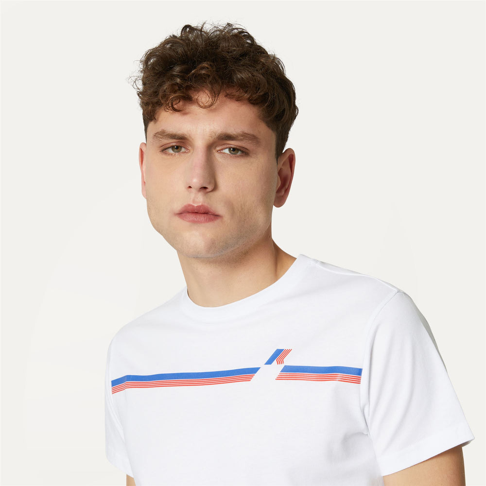 T-ShirtsTop Man ODOM LOGO STRIPES T-Shirt WHITE Detail Double				