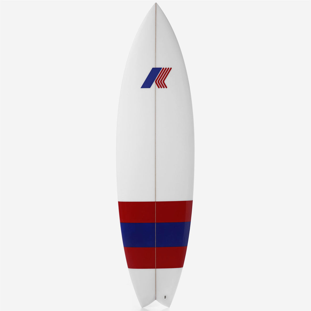 Board Unisex Vague Surfboard WHITE-LOW STRIPE K-WAY COLOR Photo (jpg Rgb)			