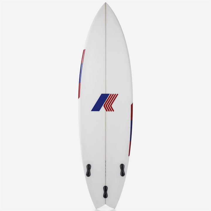 Board Unisex Vague Surfboard WHITE-DIAGONAL STRIPE KWAY COLOR Dressed Side (jpg Rgb)		