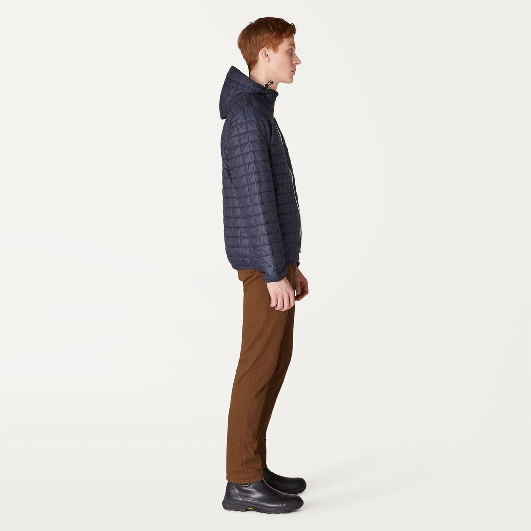 Giacca Calda Trapuntata Unisex Blu con Design Pieghevole main