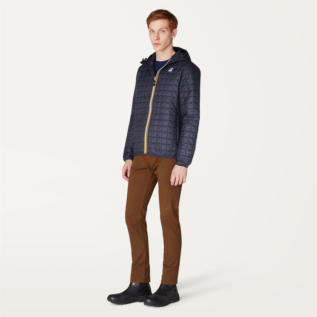 Giacca Calda Trapuntata Unisex Blu con Design Pieghevole main