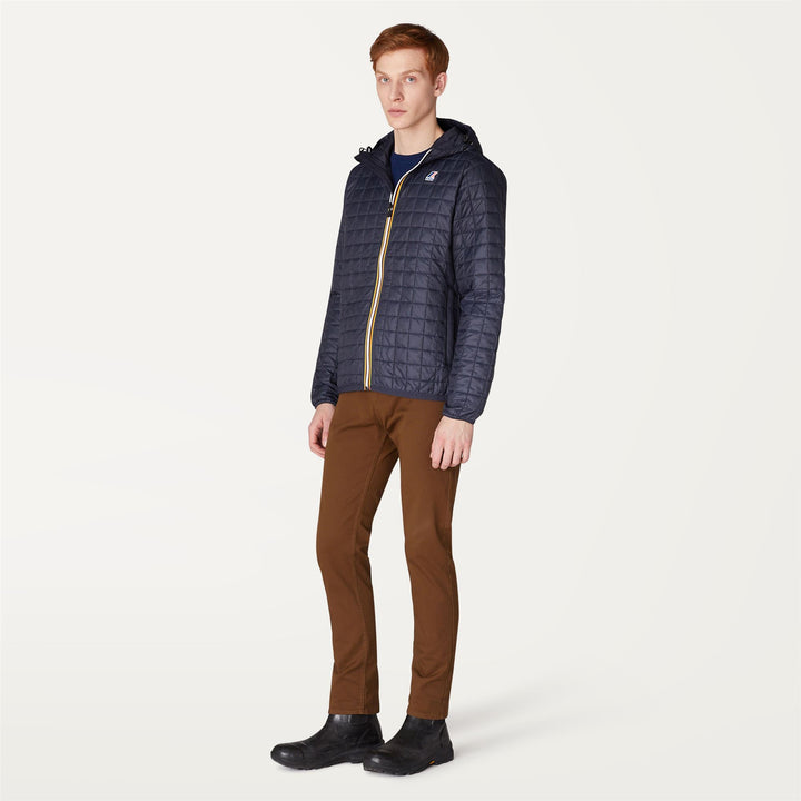 Giacca Calda Trapuntata Unisex Blu con Design Pieghevole 3