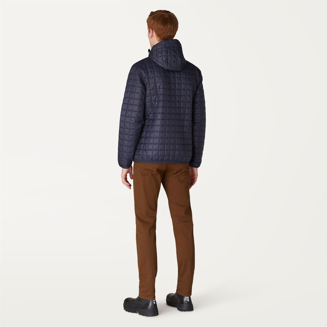 Giacca Calda Trapuntata Unisex Blu con Design Pieghevole main