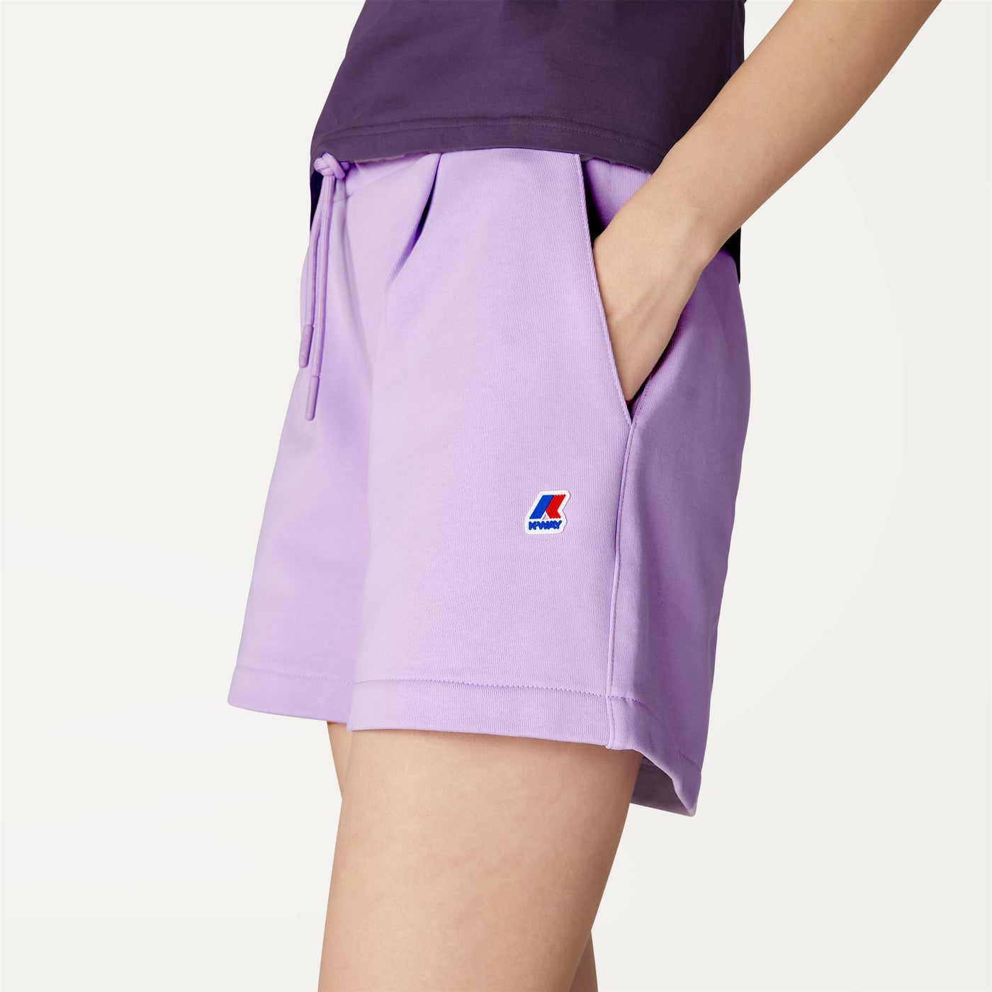 Shorts Woman CATE Sport  Shorts VIOLET PEONIA Detail Double				