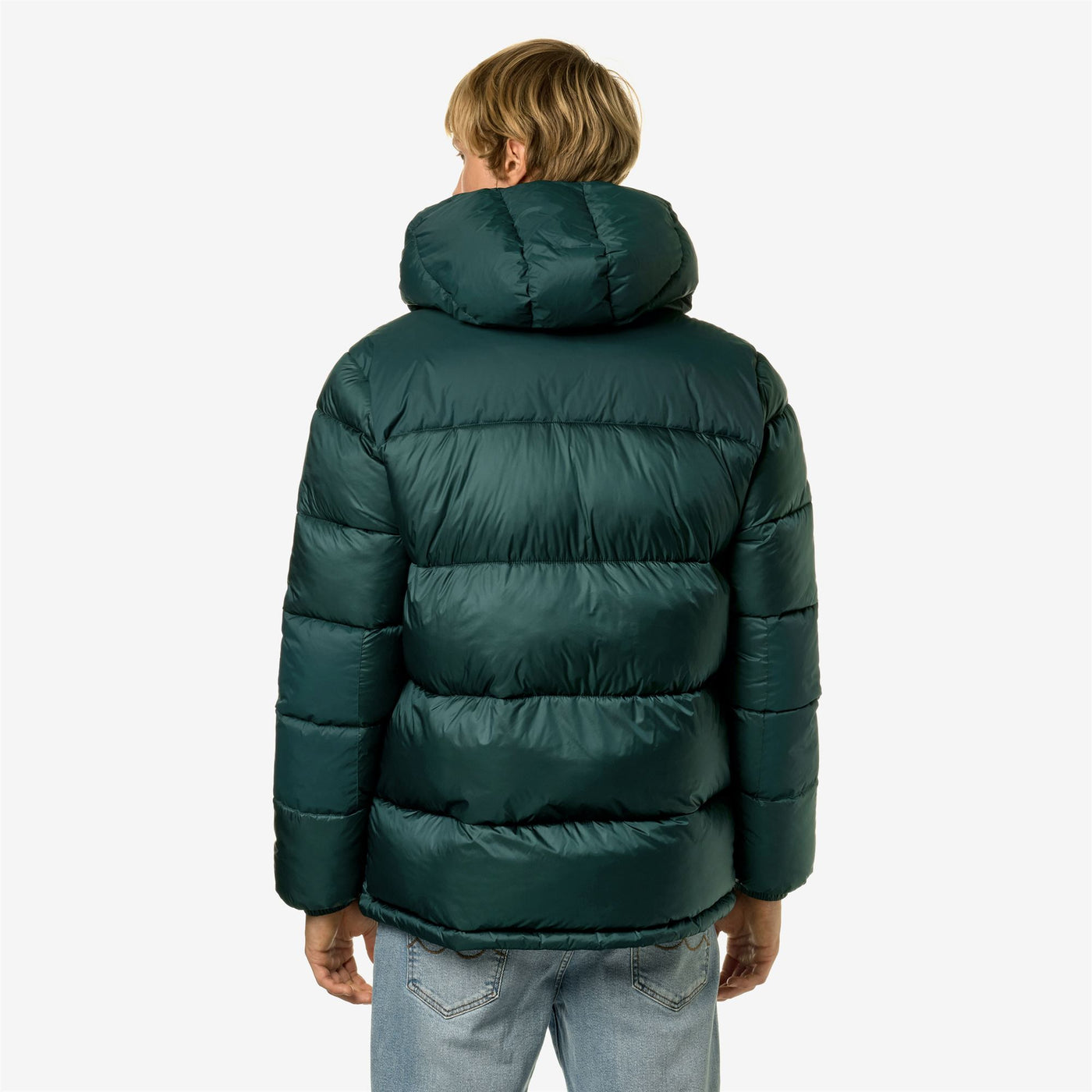 Jackets Unisex LE VRAI 3.0 CLAUDE HEAVY WARM Mid GREEN PETROL Dressed Front Double		