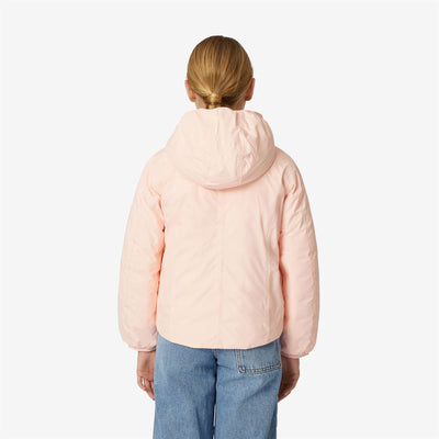 Jackets Girl P. LILY THERMO PLUS.2  DOUBLE Short PINK DAFNE - WHITE Dressed Front Double		