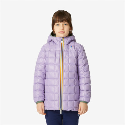 Jackets Girl P. SOPHIE THERMO PLUS.2 DOUBLE Mid GREEN LAUREL - VIOLET LAVENDER Detail Double				