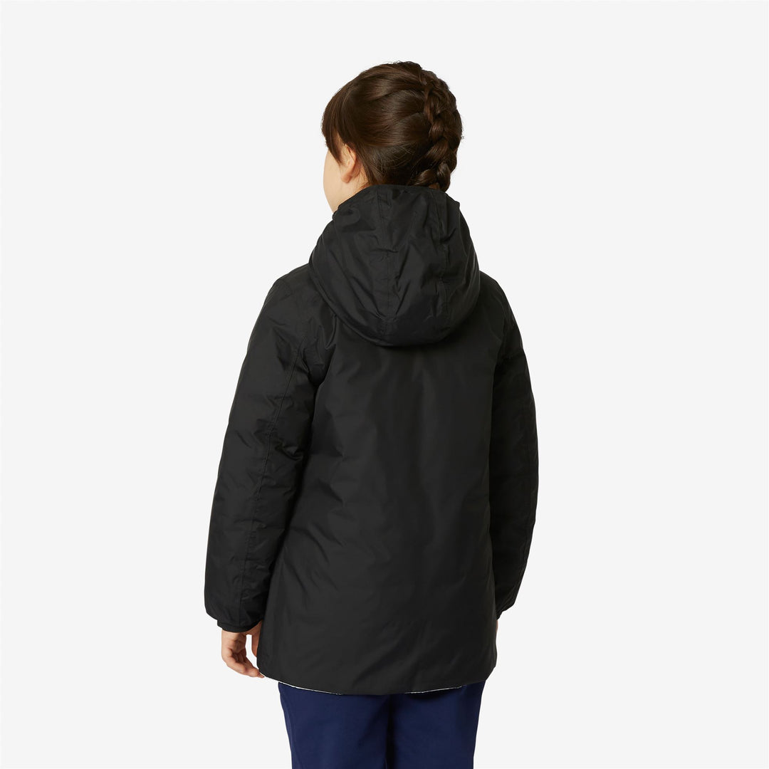 Jackets Girl P. SOPHIE THERMO PLUS.2 DOUBLE Mid BLACK PURE - GREY LT Dressed Front Double		