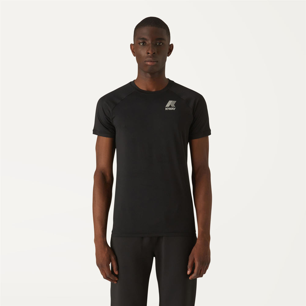 T-Shirt da Allenamento Uomo Nero Grigio con Vestibilità Ergonomica 02