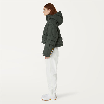 Jackets Woman CROPEY 2.1 AMIABLE Short GREEN DK FOREST Detail (jpg Rgb)			