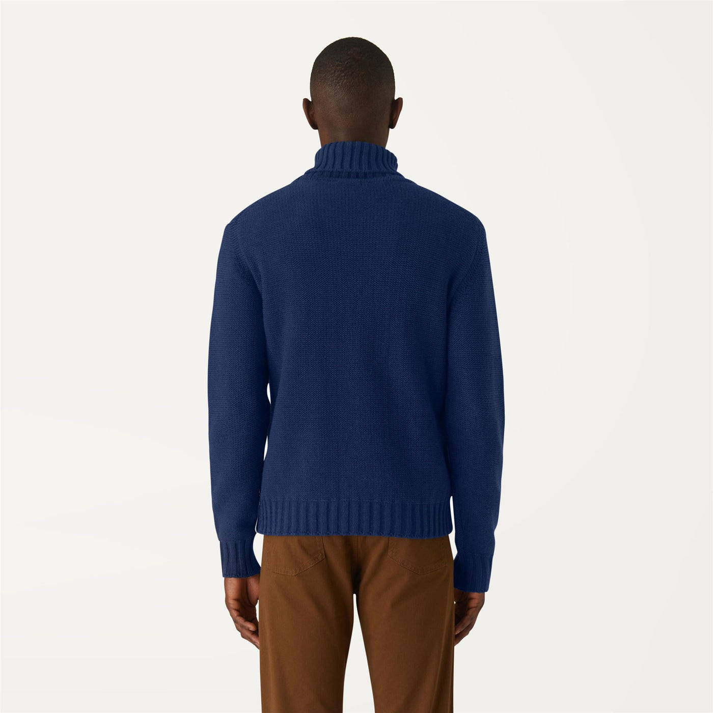 Knitwear Man VIRGIL BRAID Pull  Over BLUE MEDIEVAL Dressed Front Double		