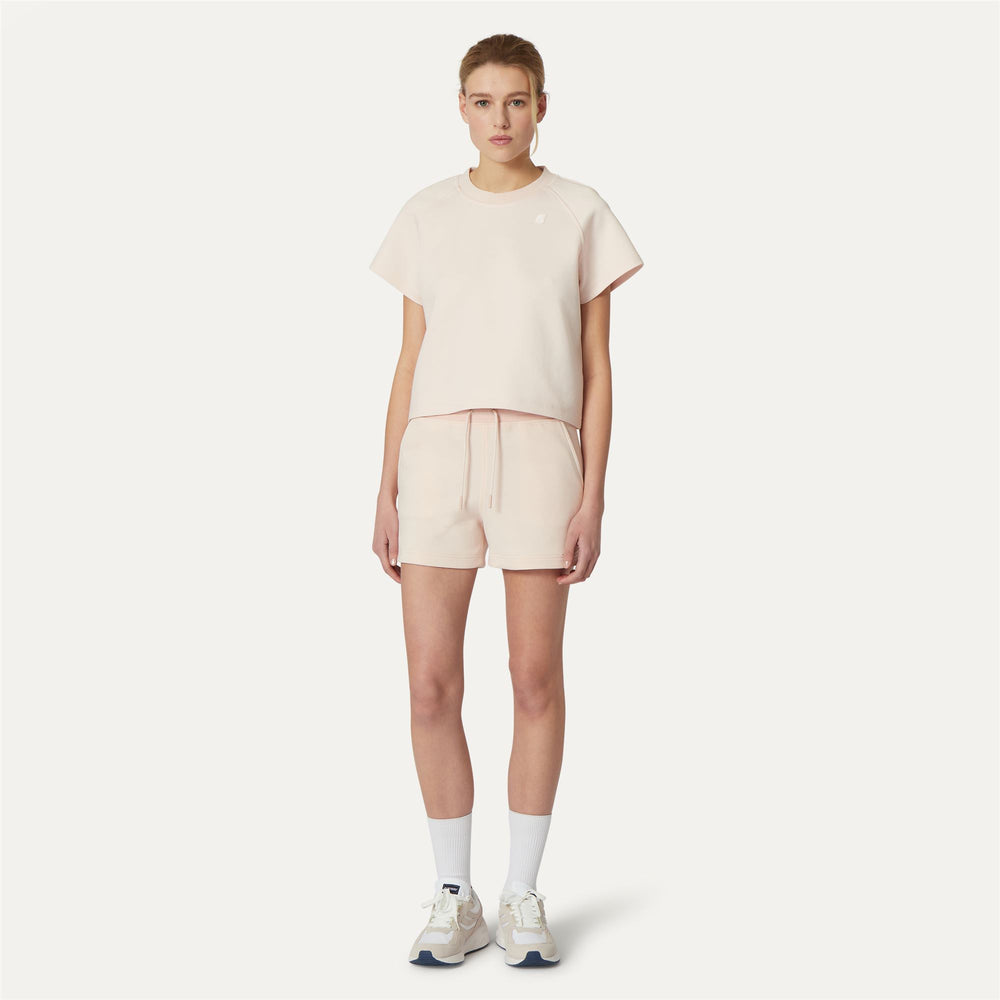 Cloud Pink Women's Sport Shorts for Leisure and Activities 02