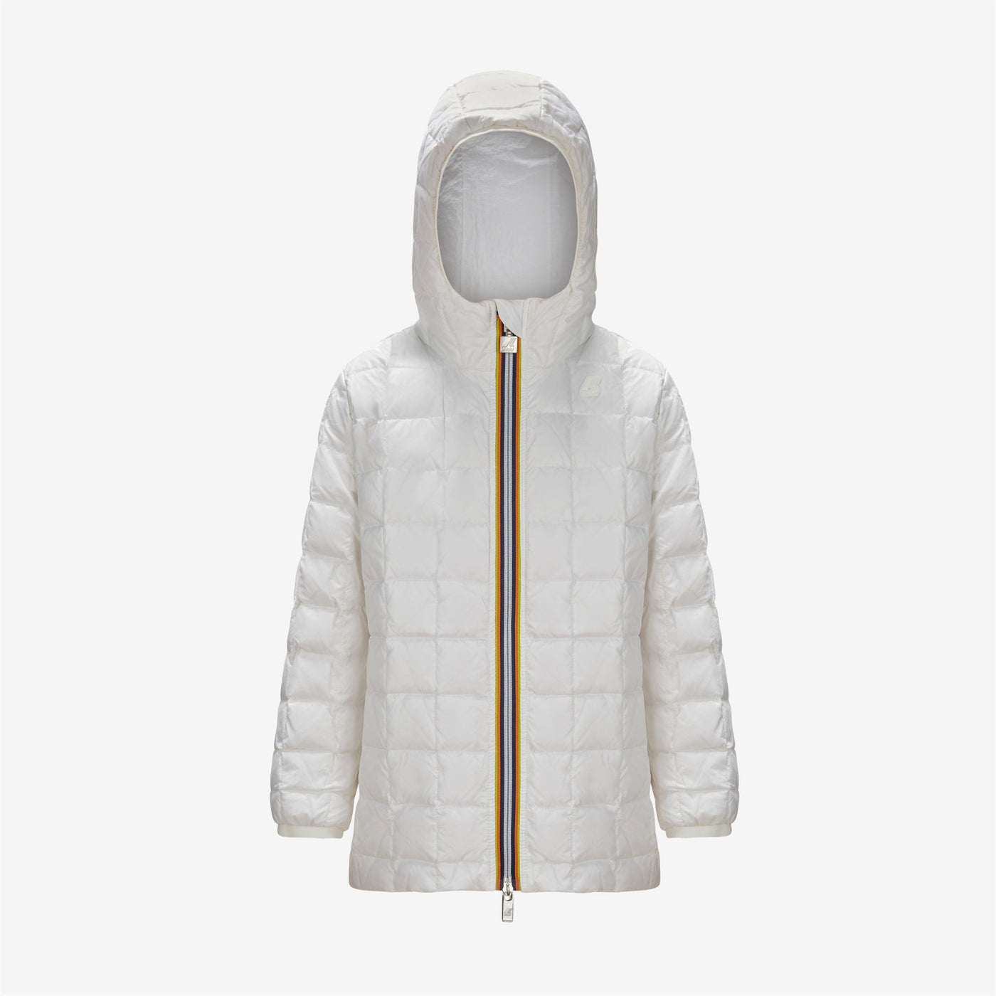 Jackets Girl P. SOPHIE TD BRILLIANT RIPSTOP 3/4 Length WHITE Dressed Front (jpg Rgb)	
