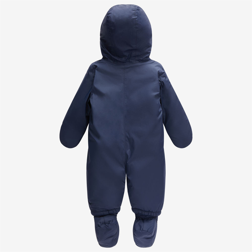 Sport Suits Kid unisex E. LE VRAI 3.0 SNOTTY ORSETTO TRACKSUIT ECRU-BLUE DEPHT Dressed Front (jpg Rgb)	