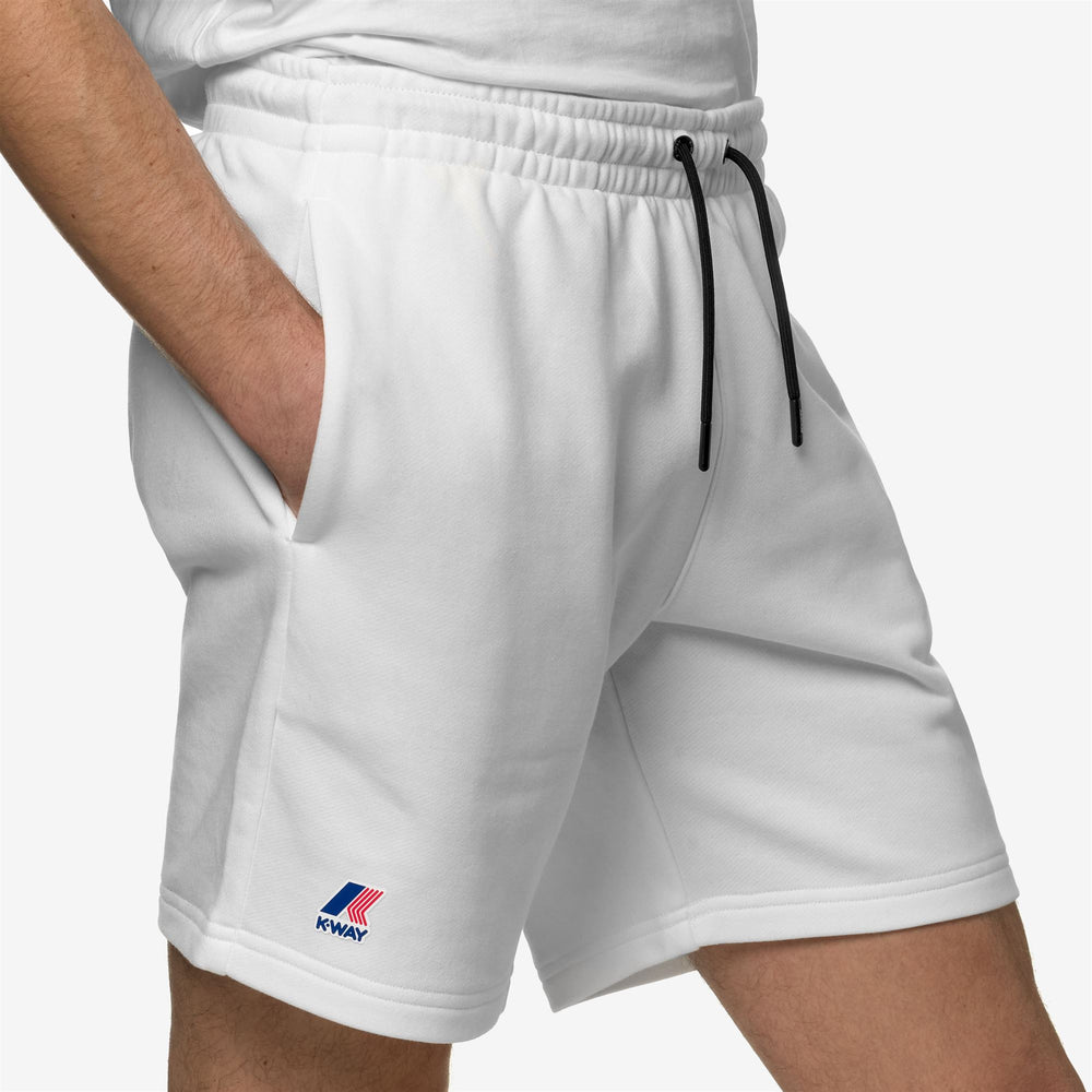 Shorts Unisex LE VRAI DORIAN POLY COTTON Sport  Shorts WHITE Detail Double				