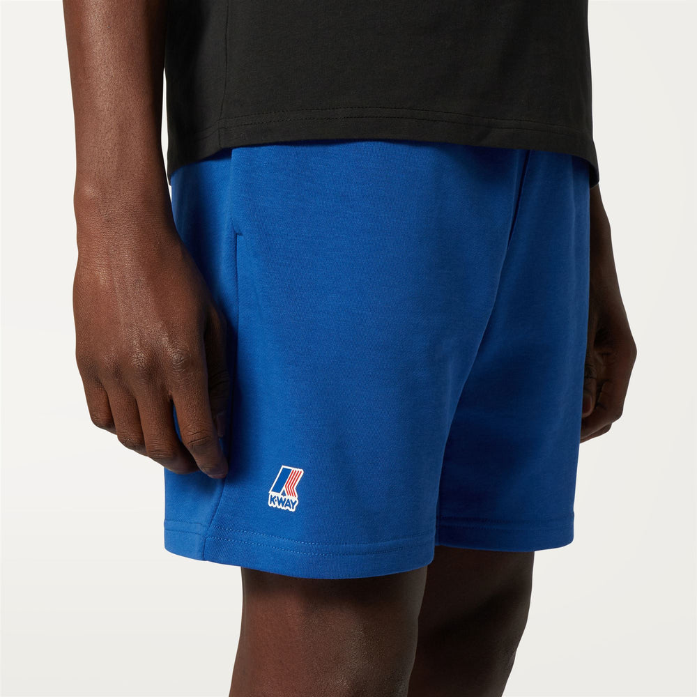 Shorts Unisex LE VRAI DORIAN POLY COTTON Sport  Shorts BLUE ROYAL MARINE Detail Double				