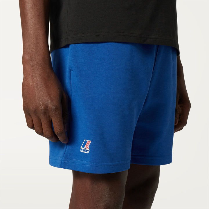 Shorts Unisex LE VRAI DORIAN POLY COTTON Sport  Shorts BLUE ROYAL MARINE Detail Double				