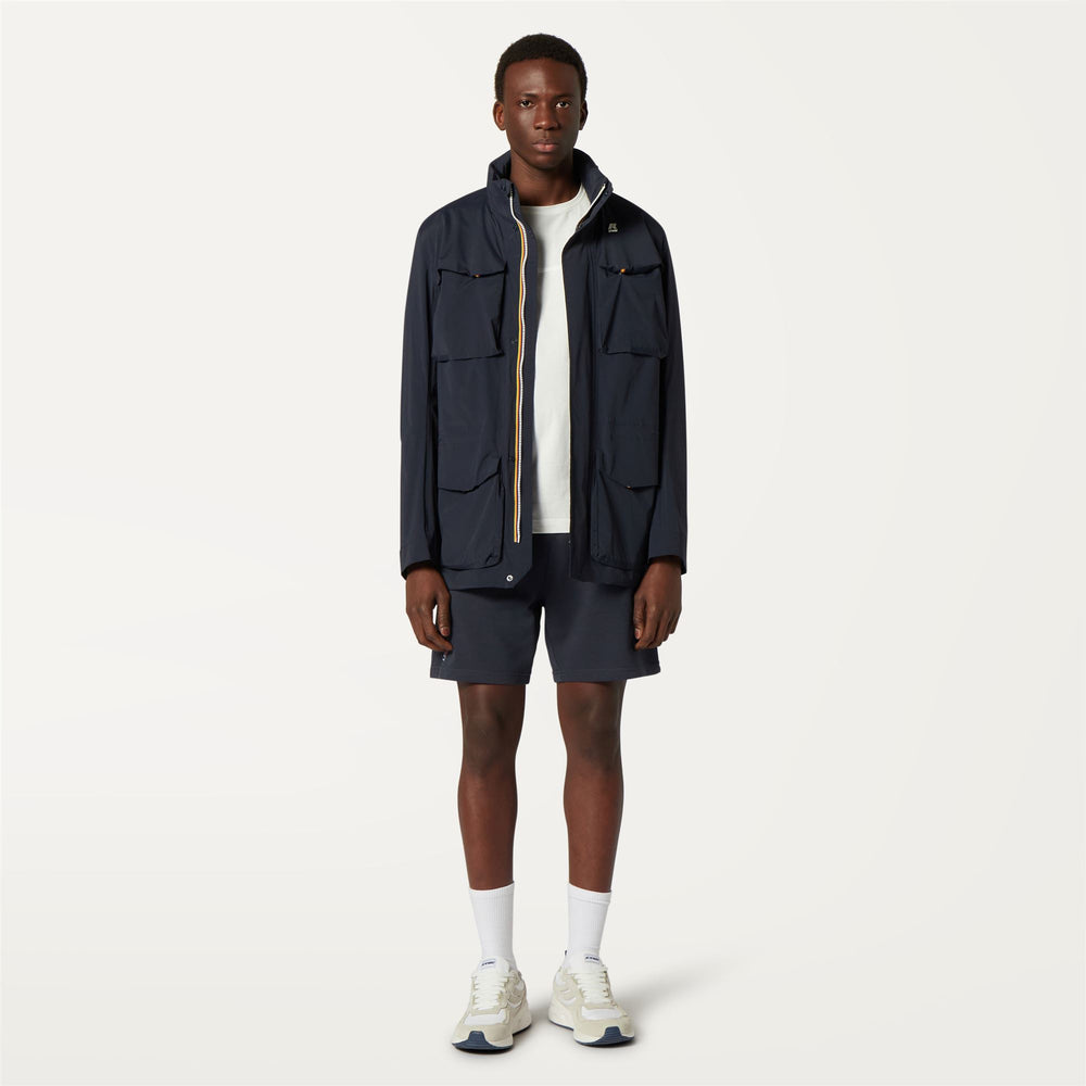 Blue Unisex Lightweight Cotton Fleece Sport Shorts for City Wear 02