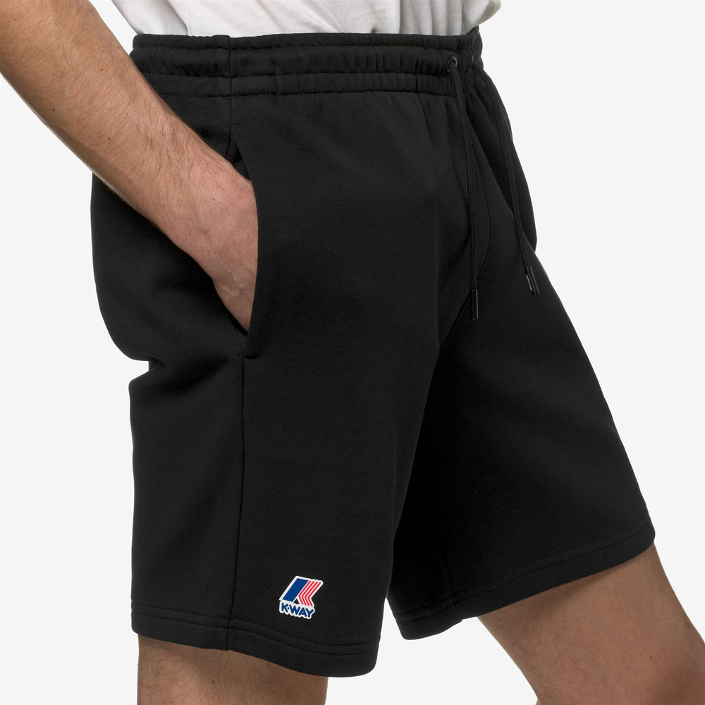 Shorts Unisex LE VRAI DORIAN POLY COTTON Sport  Shorts BLACK PURE Detail Double				