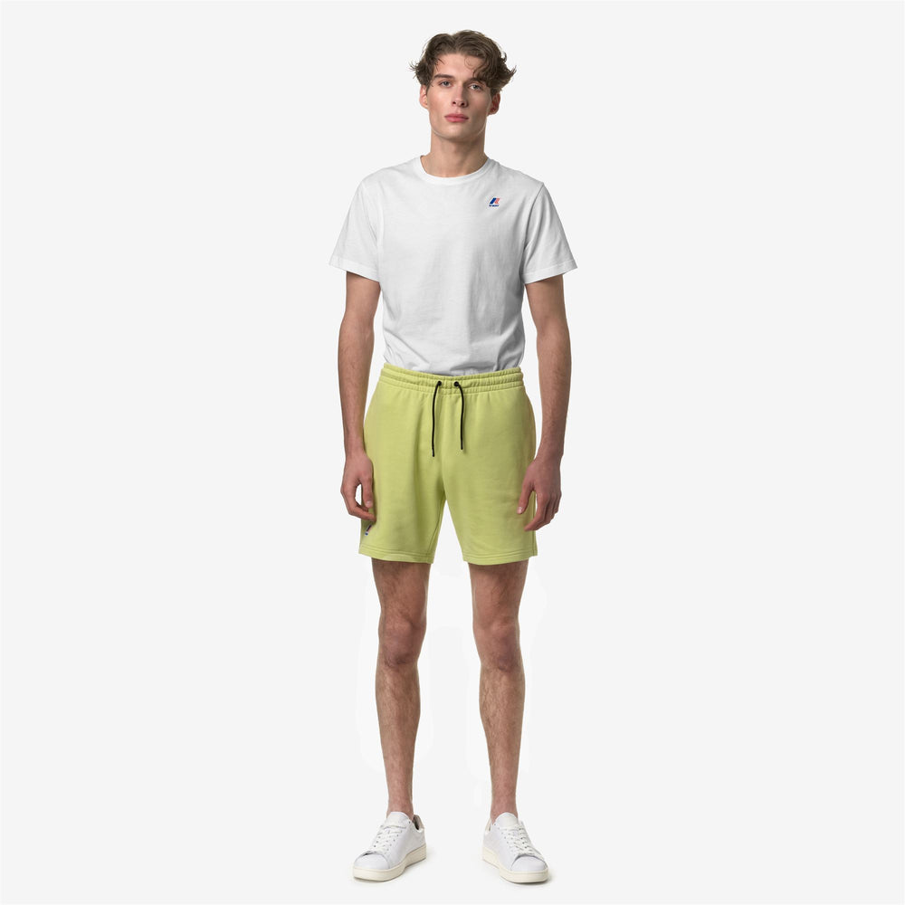 Celery Green Unisex Lightweight Cotton Jogging Shorts 02