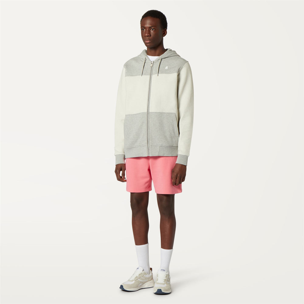 Pink Red Unisex Lightweight Cotton Fleece Sport Shorts 02