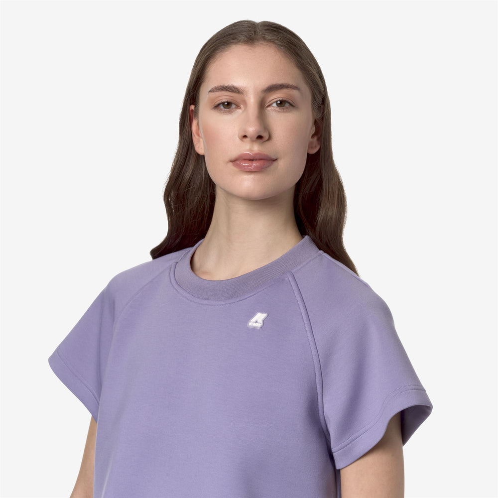 T-ShirtsTop Woman GUENDALINE LIGHT SPACER T-Shirt VIOLET GLICINE Detail Double				