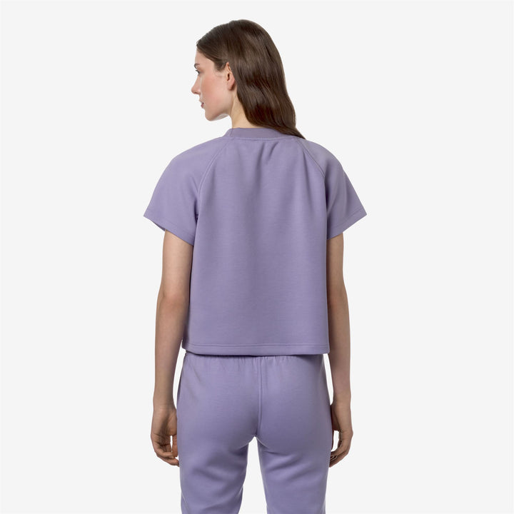 T-ShirtsTop Woman GUENDALINE LIGHT SPACER T-Shirt VIOLET GLICINE Dressed Front Double		
