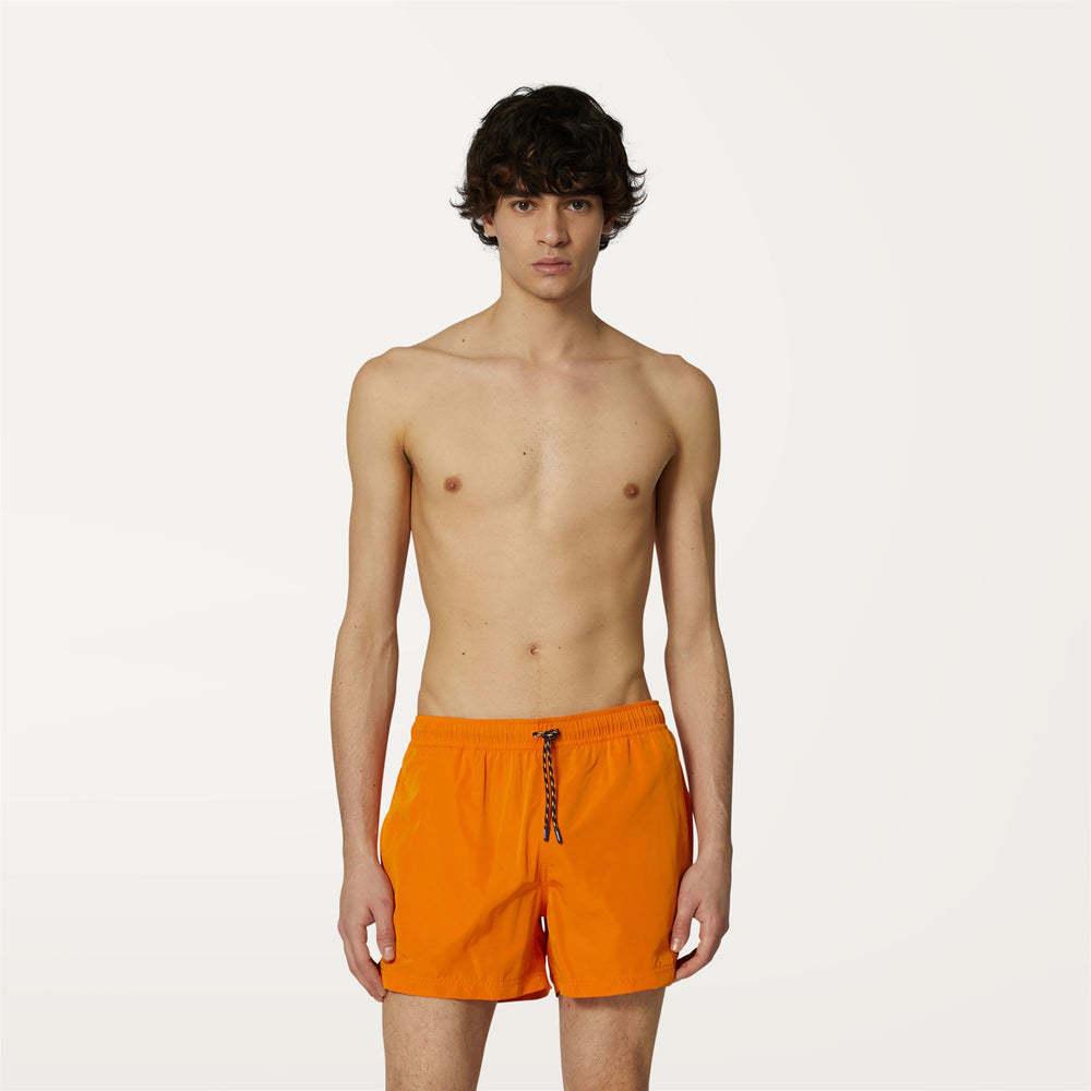 Orange Men's St Tropez Swimming Trunks with Quick-Dry Fabric 02