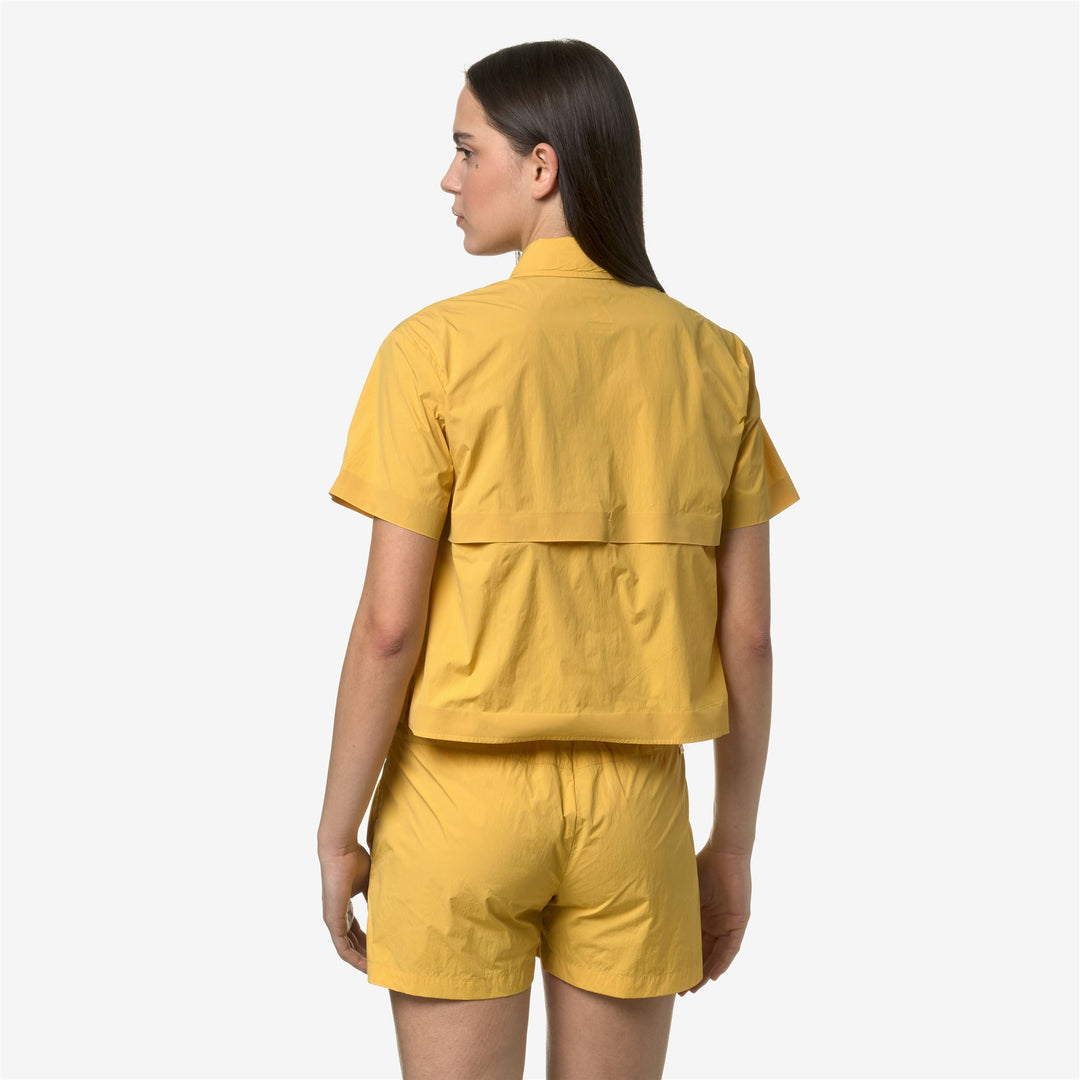 Jackets Woman RUAN Short YELLOW MIMOSA Dressed Front Double		