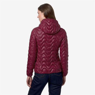 Jackets Woman LILY QUILTED WARM Short RED DK Dressed Front Double		