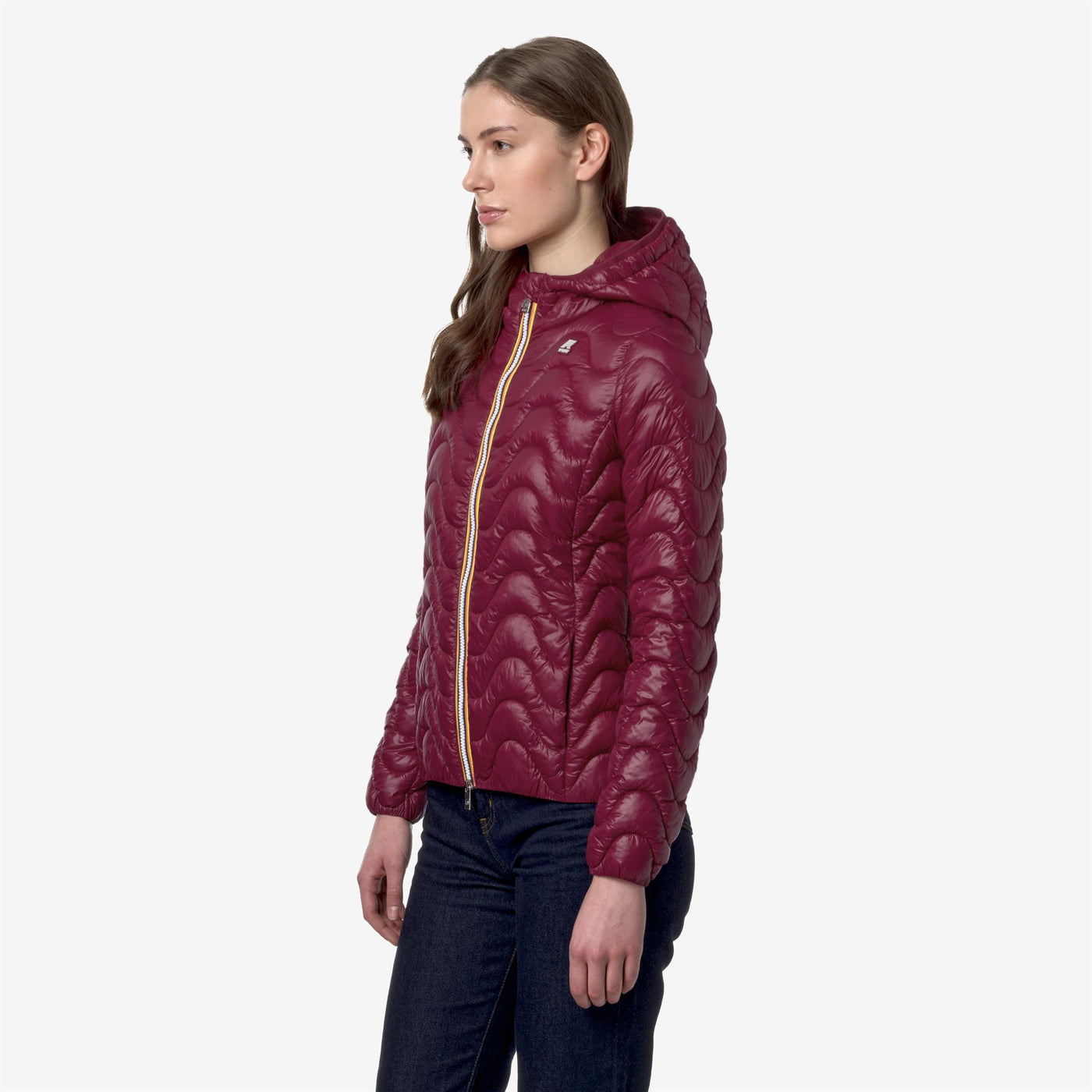 Jackets Woman LILY QUILTED WARM Short RED DK Detail (jpg Rgb)			