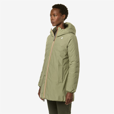 Jackets Woman SOPHIE STRETCH THERMO REVERSIBLE Mid GREEN S-GREEN B Detail (jpg Rgb)			