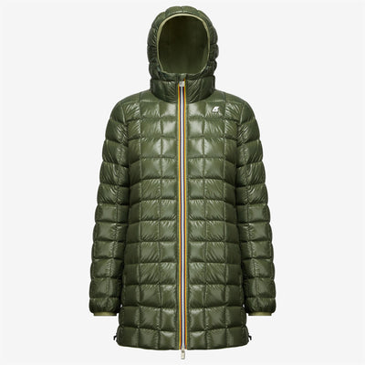 Jackets Woman SOPHIE STRETCH THERMO REVERSIBLE Mid GREEN S-GREEN B Dressed Front (jpg Rgb)	