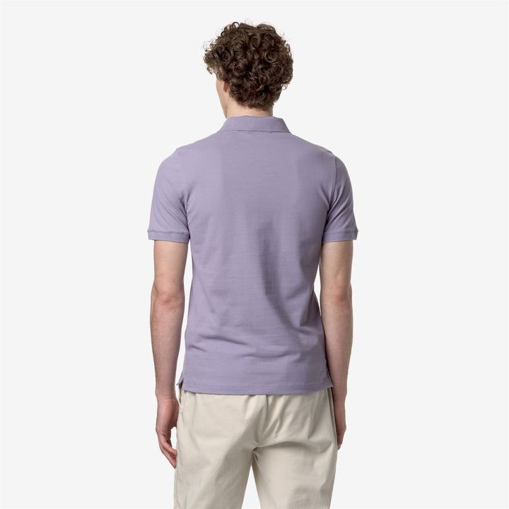 Polo Shirts Man AMEDEE PIQUE Polo VIOLET GLICINE Dressed Front Double		