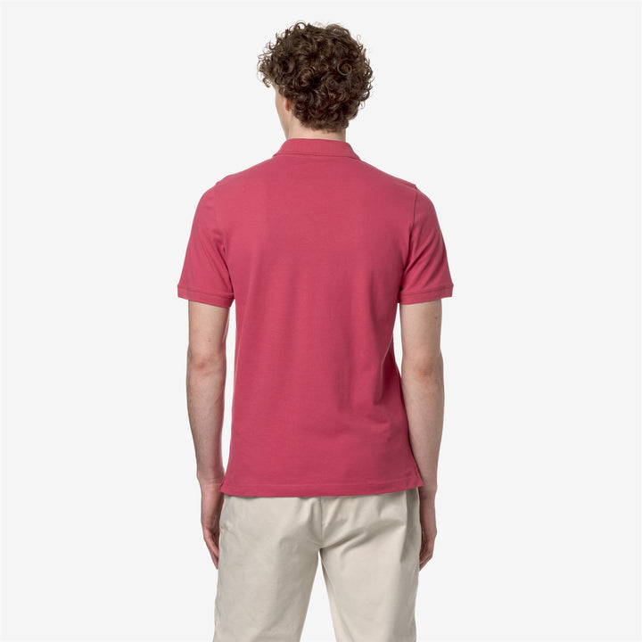 Polo Shirts Man AMEDEE PIQUE Polo DK PINK Dressed Front Double		