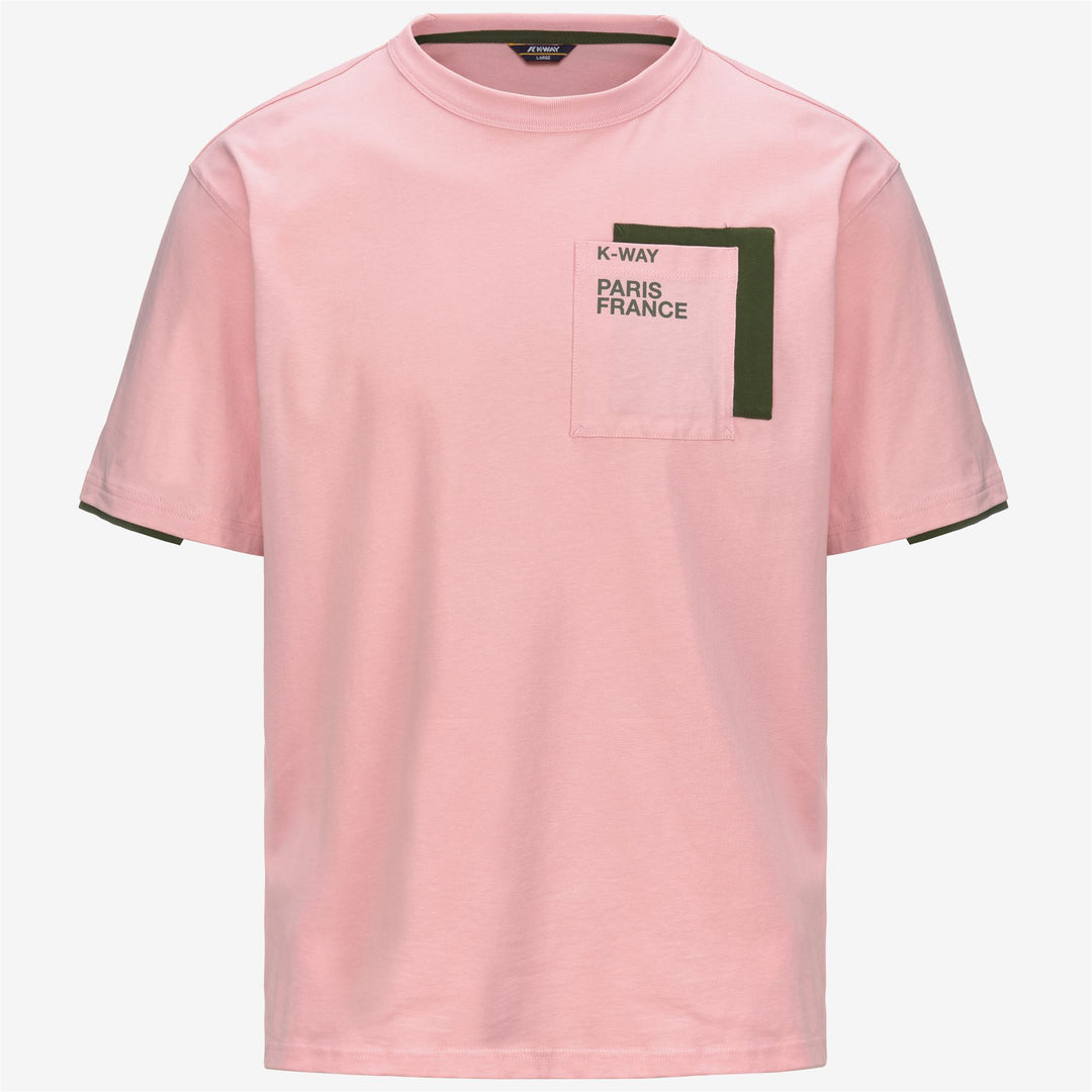 T-ShirtsTop Man FANTOME CONTRAST POCKETS T-Shirt PINK POWDER - GREEN CYPRESS Photo (jpg Rgb)			