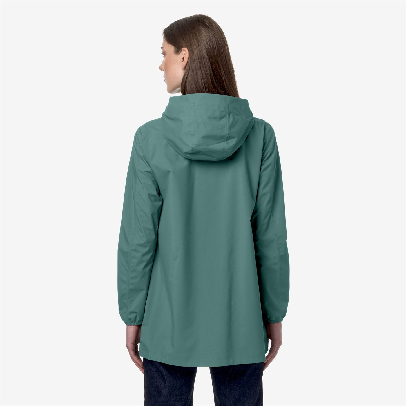 Jackets Woman SOPHIE STRETCH DOT Mid GREEN PALM Dressed Front Double		