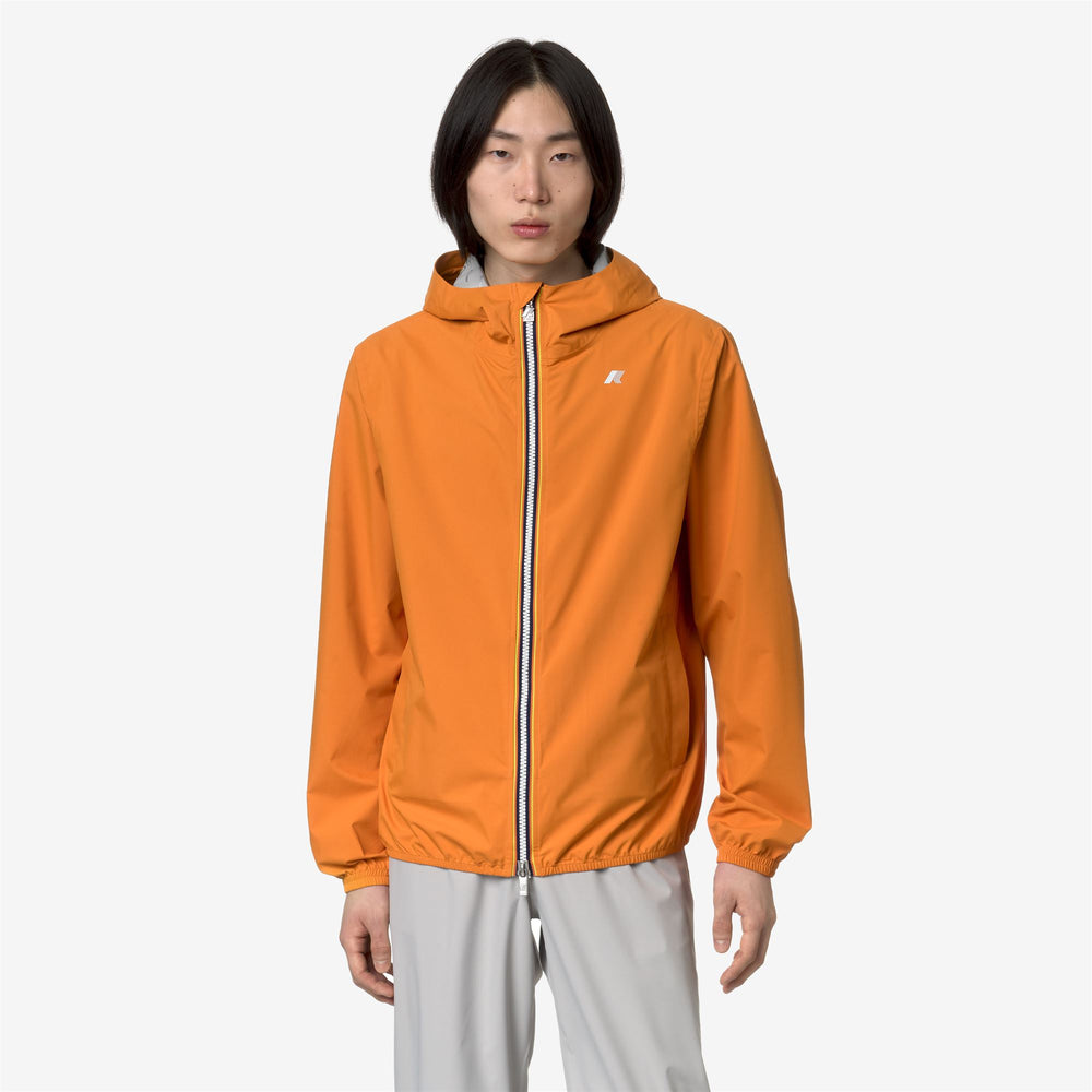 Orange Men's Slim Fit Waterproof Jacket for Variable Weather 02