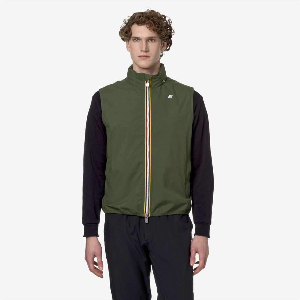 Gilet Impermeabile Elasticizzato Uomo Verde Cipresso per Mete Variabili 02